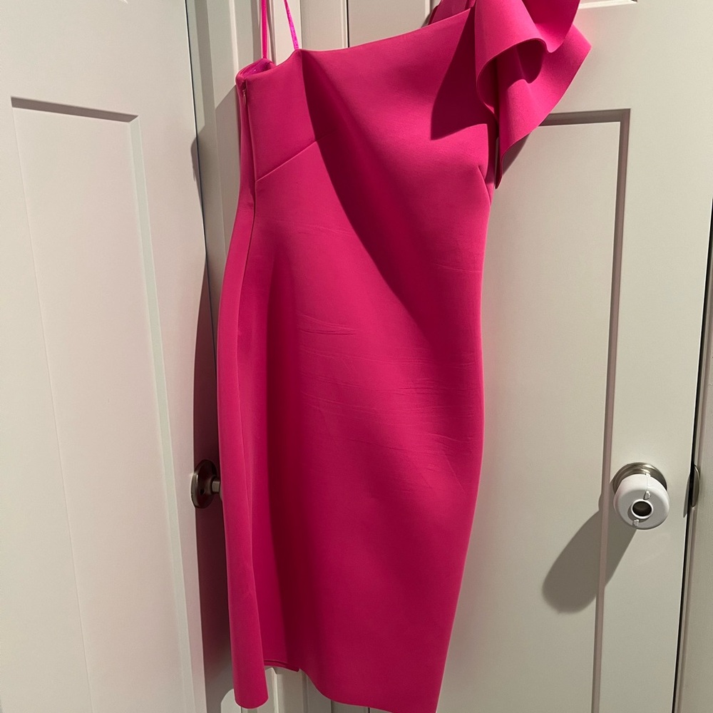 Eliza J Pink Asymmetrical One-Shoulder Cocktail Dress